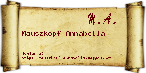 Mauszkopf Annabella névjegykártya